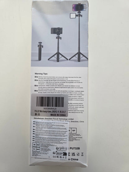 Mini Selfie-Stick Stativ 55cm, Kugelkopf, Kaltschuh bis 55 cm Länge