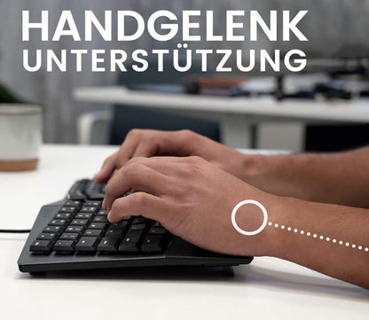 535BR Kabelgebundene ergonomische mechanische Tastatur – Flache Tasten
