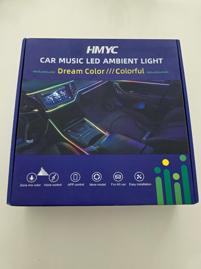 18-in-1 Auto LED Innenbeleuchtung 128 RGB Acrylstreifen APP Musiksync