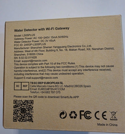 Wassermelder WLAN Bausatz, intelligenter Wassersensor für Keller, Badezimmer und
