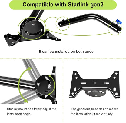 Starlink V2 Wandhalterung Verstellbar Metall Schwarz