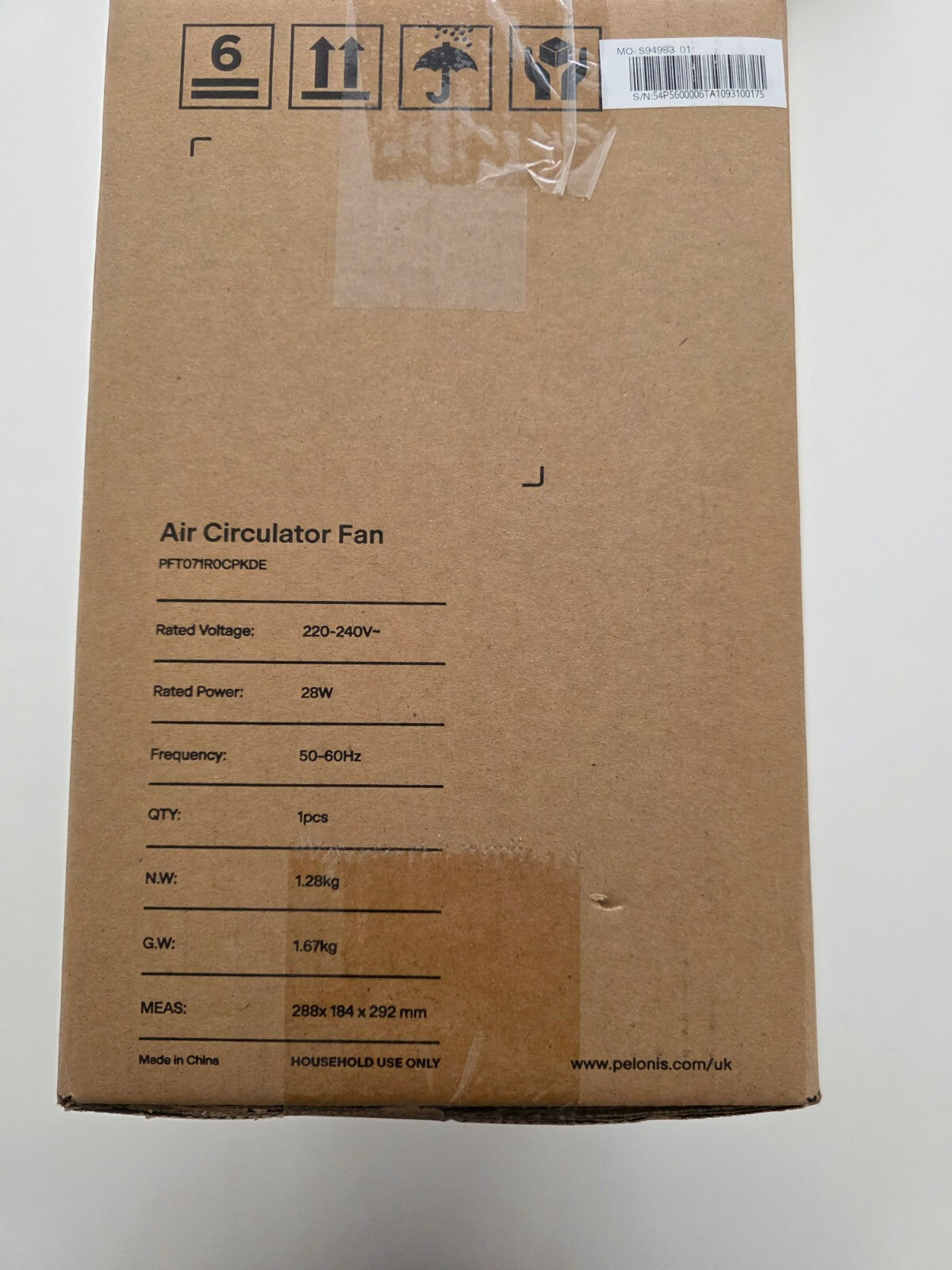 18cm Tischventilator 3 Stufen 100° Neigung Leise Schwarz