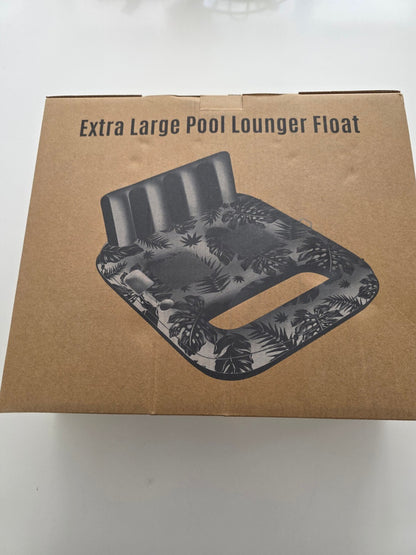 Aufblasbarer Pool-Sessel 2 Personen mit Getränkehalter Blau