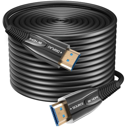 8K HDMI Glasfaserkabel 5m 48Gbps HDMI 2.1 AOC HDR eARC Schwarz