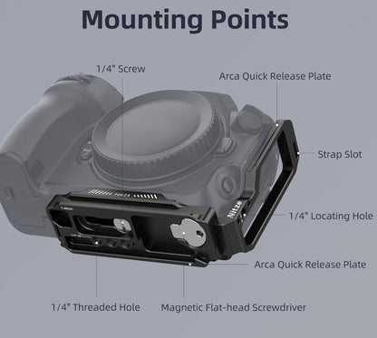 Z8 L Halterung Nikon Z 8 Kamera Arca Swiss QR DJI RS 2-4 Pro T-N02A