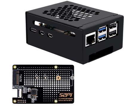 GeeekPi Metal Gehäuse mit N07 M.2 NVMe SSD Pip PCIe Peripheral Board Bottom für