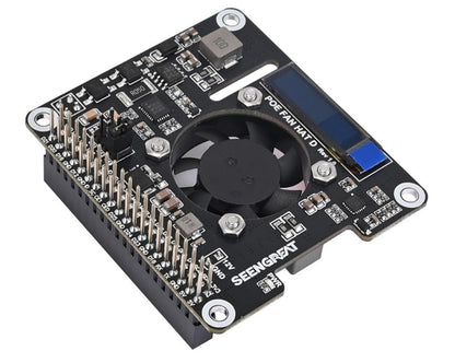 PoE HAT für Raspberry Pi 4B/3B+ mit Lüfter, OLED, 802.3af/at