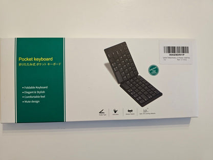 Faltbare Bluetooth Tastatur - Tragbare Drahtlose Tastatur mit Standhalter, Ultra