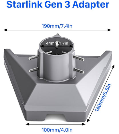 Starlink Gen 3 Rohradapter 20-44mm Pfahlhalter Kompatibel V3 Dish
