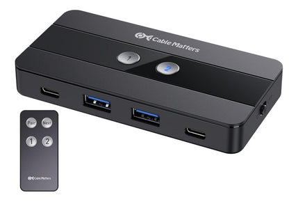 10Gbps 4-Port USB/USB-C Switch mit Fernbedienung