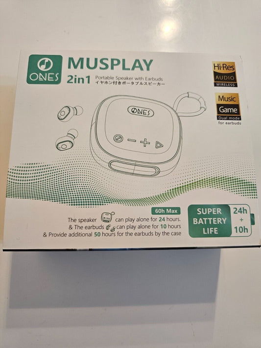 Kabelloser Lautsprecher mit Ohrhörern 2-in-1, Smart [Bluetooth/AUX / MP3] [Spiel