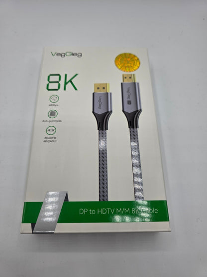 8K DisplayPort 1.4 zu HDMI 2.1 Kabel 2 Meter Aluminium HDTV für Laptop TV Kamera