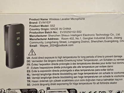 Kabelloses Lavalier Mikrofon (2TX+2RX) für iPhone & Android | Rauschunterdrückun