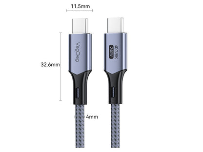 USB4 USB-C 4.0 Kabel 240W 8K/60Hz 40Gbps für iPhone 15/16 MacBook Samsung