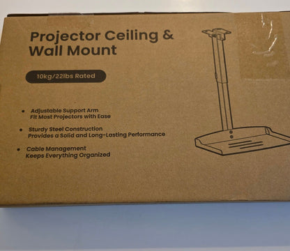 Universal Projektor-Halterung Decke/Wand, höhenverstellbar, weiß