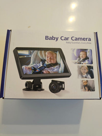 Baby Car Camera, 4.3" HD IR Night Vision Baby Car Mirror with 178° Wide View, IP
