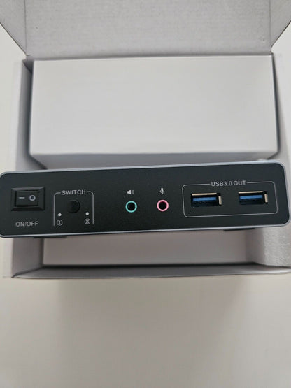 HDMI KVM Switch 2 Monitore 2 Computer, Dual Monitor KVM USB Switcher 4K@60Hz, HD