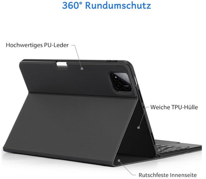 Tastatur Hülle für Xiaomi Mi Pad 7/7 Pro 11.2" 2025 QWERTZ Touchpad