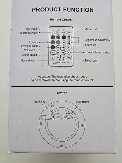 LED Akku Tischleuchte Kabellos mit Bluetooth Lautsprecher, RGB Farbwechsel, Dimm