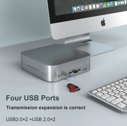 12-in-1 Typ C Hub mit Festplattengehäuse SD-/TF-Speicherkartenleser für Mac Mini