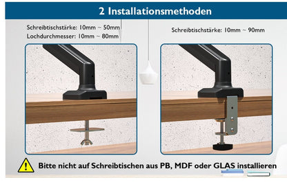 Monitor Halterung für 13- bis 27-Zoll-LED-LCD-Bildschirme, Verstellbarer Monitor