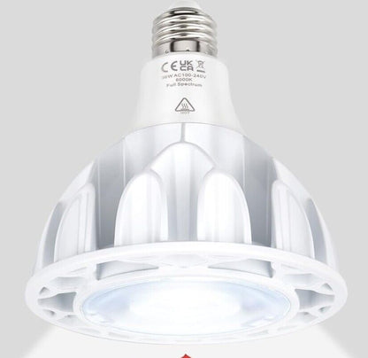 36W LED Pflanzenlampe - Vollspektrum, 6000K, Weiß