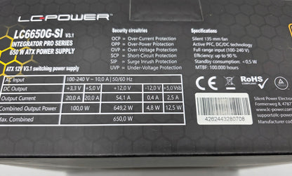 Integrator - Pro 650W ATX V3.1 Netzteil - 80 Plus Gold OCP OPP SCP SIP UVP