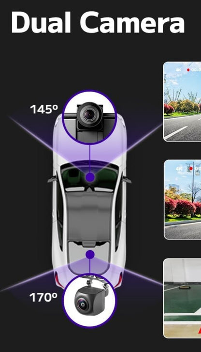 10,26" CarPlay Display 4K Dashcam Android Auto Rückkamera Wireless & Android