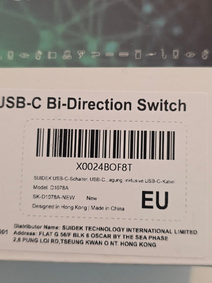 USB C Switch 8K@60Hz 100W PD Bidirektional