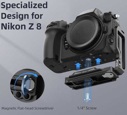 Z8 L Halterung Nikon Z 8 Kamera Arca Swiss QR DJI RS 2-4 Pro T-N02A
