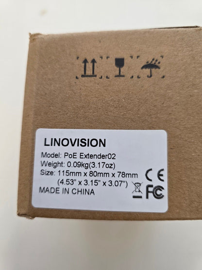2-Port POE Extender, 300m Reichweite, Cat5/6 Splitter