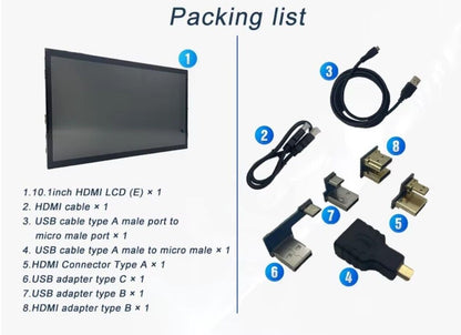 10,1 Zoll IPS RGB HDMI Touchscreen Modul 1024x600 für Raspberry Pi