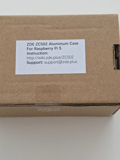 ZC502 Aluminium Gehäuse für Raspberry Pi 5 kompatibel mit PCIe NVMe WiFi7