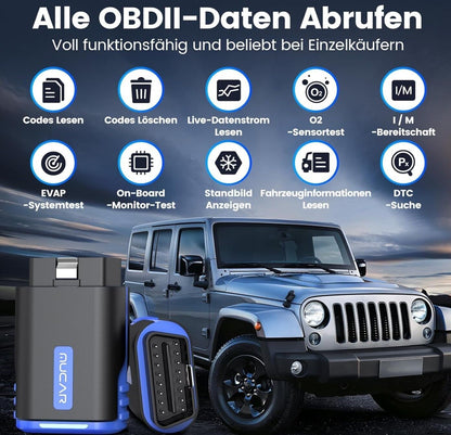 OBD2 Bluetooth Adapter, MUCAR DriverScan OBD2 Diagnosegerät Bluetooth Mit Vollsy