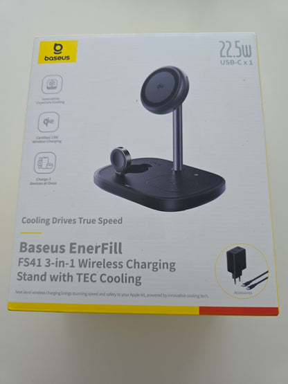 3-in-1 22.5W Kabelloses Ladegerät mit TEC Cooling für iPhone/Watch/AirPods