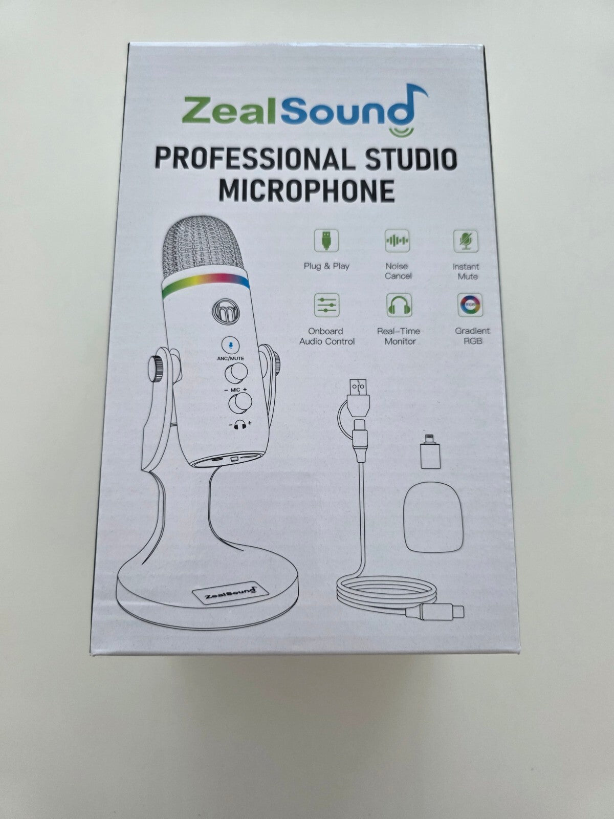 USB-Mikrofon K66 Pro mit ANC, RGB, Plug & Play für Streaming & Podcast