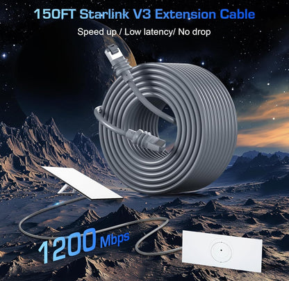 Starlink Gen 3 Kabel 50m Wasserdicht V3 Ethernet Verlängerung