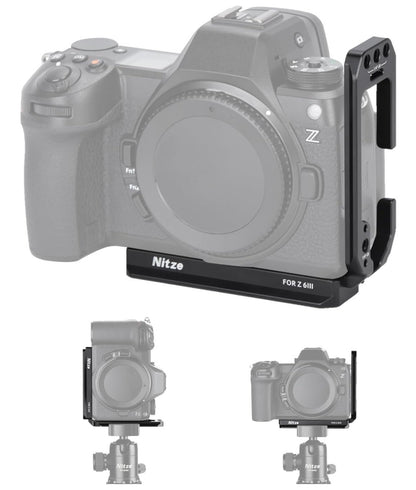 L Halterung Nikon Z6 III Vertikal-Horizontal Arca QR DJI RS 2-4 Pro
