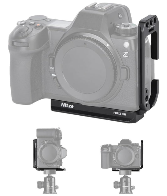 L Halterung Nikon Z6 III Vertikal-Horizontal Arca QR DJI RS 2-4 Pro