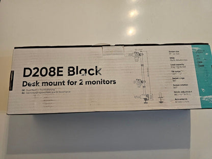Dual Monitor Halterung für 13-34 Zoll Bildschirme bis 8 kg (x2), Doppel Monitorh