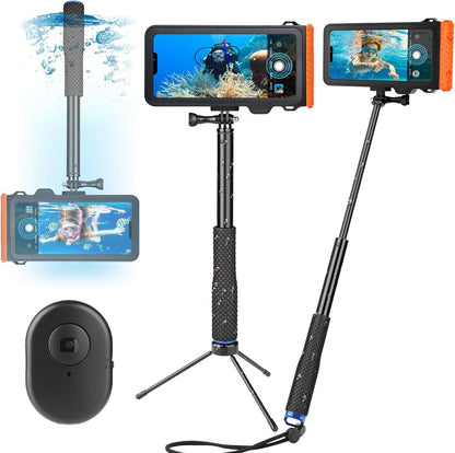Wasserdichter Selfie-Stick mit Handyhülle für Unterwasseraufnahmen