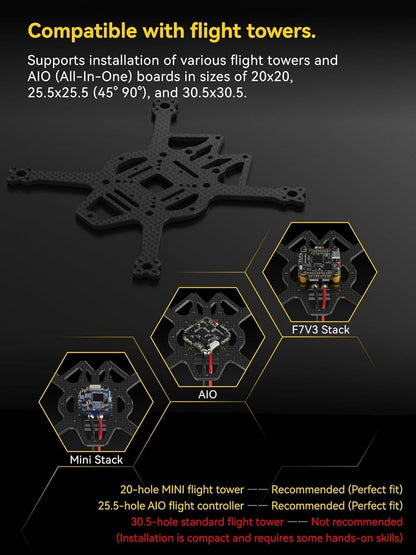 Bee35 Pro 3,5" Cinewhoop FPV Rahmen 4S/6S DJI O3 Kompatibel