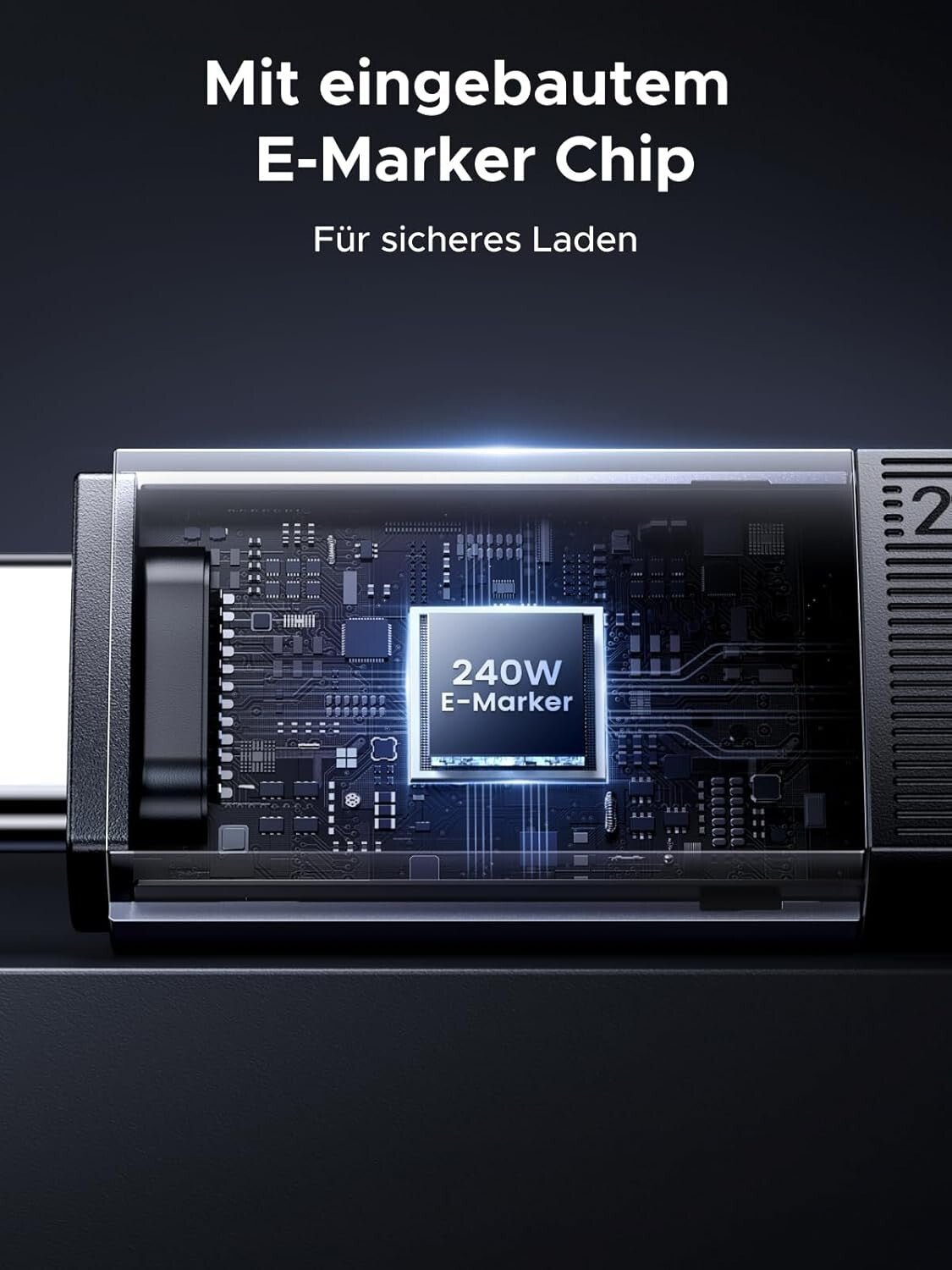 USB-C Kabel 240W 1m 10Gbps 4K@60Hz PD 3.1 für iPhone 16/MacBook