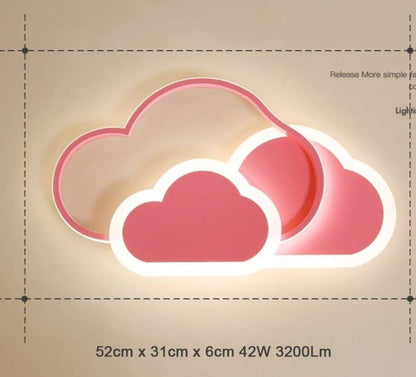 Kinderzimmer lampe decke, Wolkenlampe 42cm mit Fernbedienung, LED Deckenle