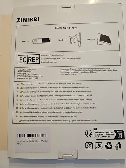für iPad 10. Generation Hülle 10,9 Zoll 2022 A2696 A2757 A2777 mit Stifthalter P