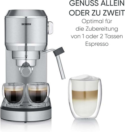 SEVERIN Newspresa Espressomaschine 20 Bar 1L Edelstahl KA 5997