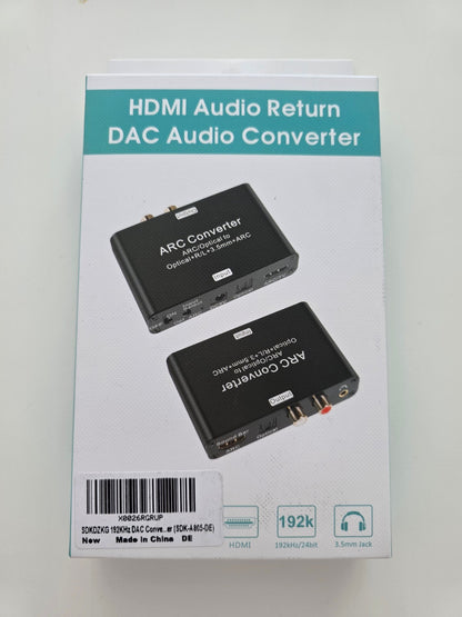 192KHz DAC HDMI ARC Audio Extraktor Adapter 5.1CH SPDIF RCA 3.5mm
