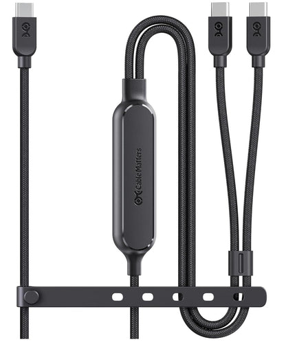 USB-C Multiladekabel 1,8m 140W PD 480Mbps Y-Splitter