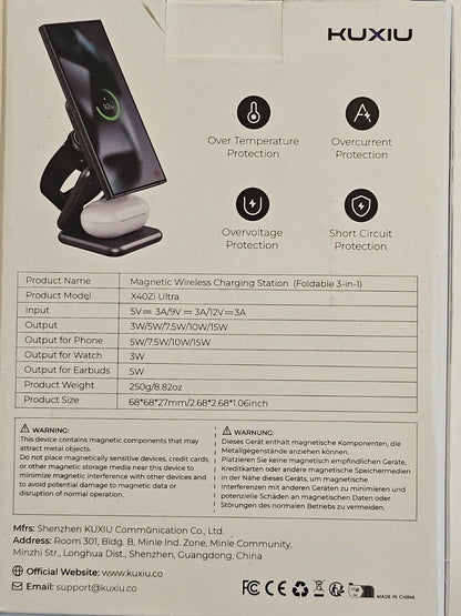 3 in 1 Wireless Charger für Samsung, Faltbare Induktive Ladestation für Samsung