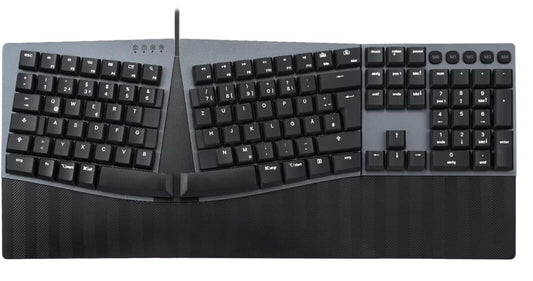 535BR Kabelgebundene ergonomische mechanische Tastatur – Flache Tasten